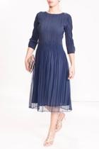  Scalloped Pleated Dress
