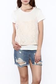  Double Layer Lace T-shirt
