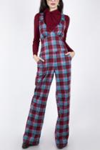  Plaid Buckle Jumpsuit