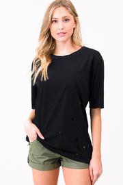 Laser Cut Side Zip Shirt