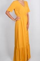  This-is-love Mustard-maxi-dress
