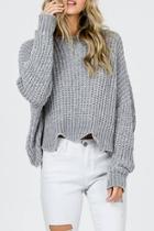  Wavy Hem Sweater