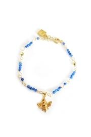  Blue-agate Bee Bracelet