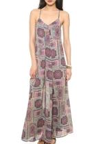  Fuchsia Paisley Maxi-dress