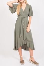  Ruffle-hem Midi Dress