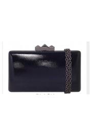  Metallic Faux Leather Box Clutch