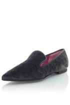  Pointed Velvet Flat