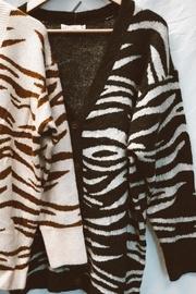  Zebra Print Cardigan