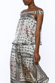 Off-shoulder Silk Top