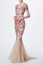  Floral Embroidered Gown