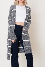  Stripe Long Cardigan