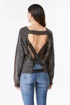  Strap Back Sweater Top