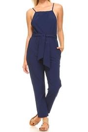  Self-tie Crepe Jumpsuit