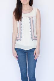 Ivory Embroidered Tank