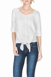  Elbow Sleeve Tie Front