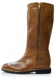  Flat Cognac Boot