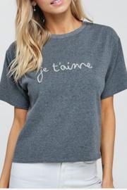  Je T Aime Embroidered Crop Top