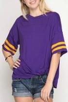  Striped Sleeve Tee