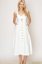  Off-white Midi Dress
