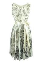  Pleated Satin Dress