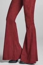  Suede Flare Pants