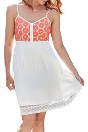  Eyelet Bodice Dress