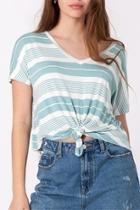  Teal Striped Top