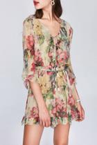  Charla Floral Ruffle Dress