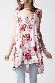  V Neck Floral Tunic