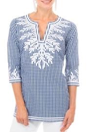  Gingham Reef Tunic Top