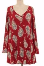  Red Paisley Tunic