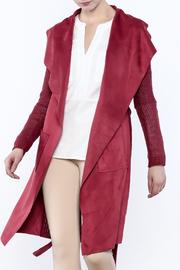  Faux Suede Sweater Jacket