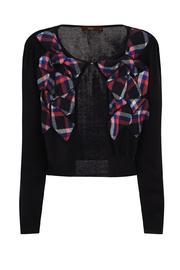  Checkered Ribbon Cardigan