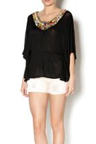  Beaded Neckline Top