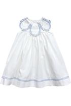  Blue-gingham Petal-collar Dress