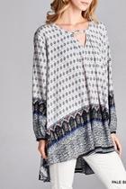  Navy Print Tunic