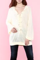  Cream Hooded Sweater