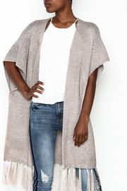  Metallic Fringe Cardigan