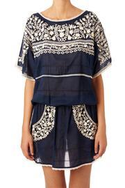  Blue Embroided Dress