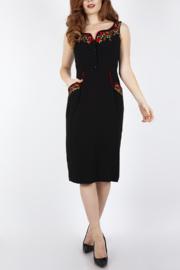  Embroidered Pencil Dress