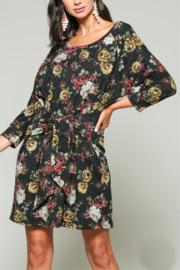  Floral Bateau Winter Dress