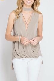 Taupe Choker Top