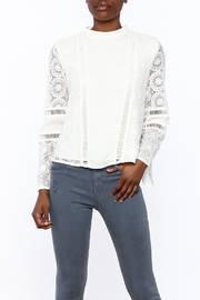 White Lace Panel Blouse