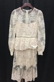  Floral Embroidered Peplum-dress
