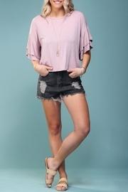  Ruffled Sleeve Tee
