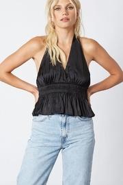  Smocked Open-back Blouse
