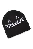  Meow Embroidered Beanie