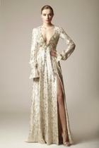  Long-sleeve Devore Gown