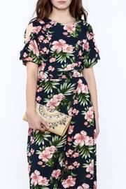  Navy Floral Crop Top
