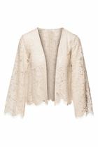  Open Front Lace Cardigan